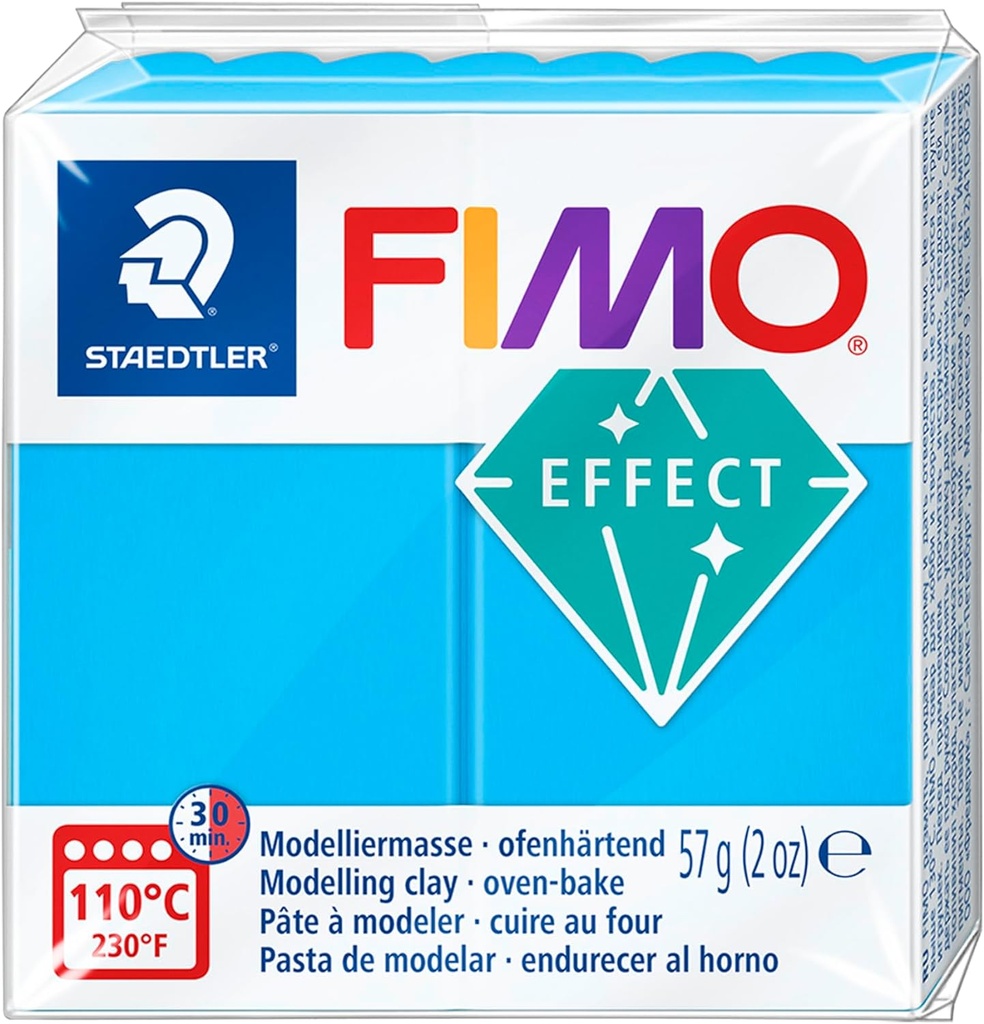 STAEDTLER MODELLING CLAY FIMO EFFECT BLUE TRANSLUCENT 57g