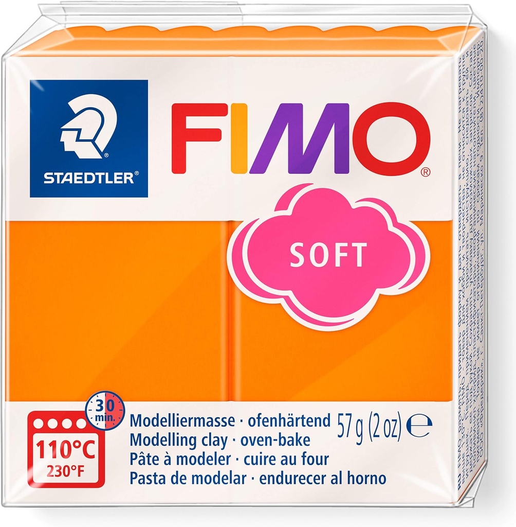 STAEDTLER MODELLING CLAY FIMO SOFT 57G TANGERINE 8020-42