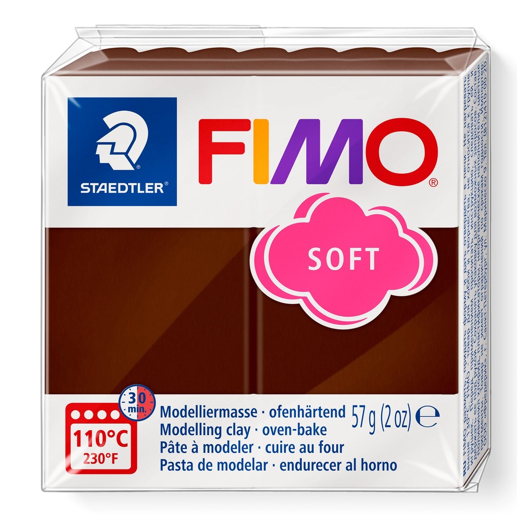 STAEDTLER MODELLING CLAY FIMO SOFT 57G CHOCOLATE 8020-75