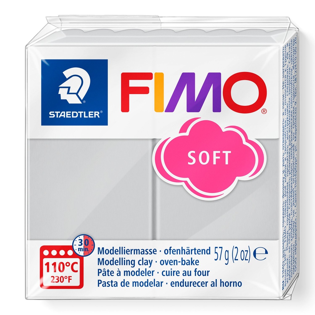 STAEDTLER MODELLING CLAY FIMO SOFT 57G DOLPHIN GREY 8020-80