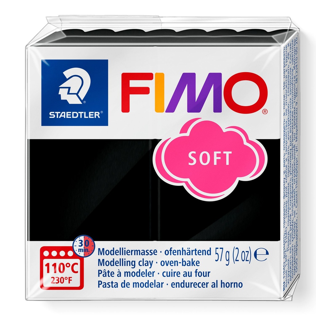 STAEDTLER MODELLING CLAY FIMO SOFT 57G BLACK 8020-9