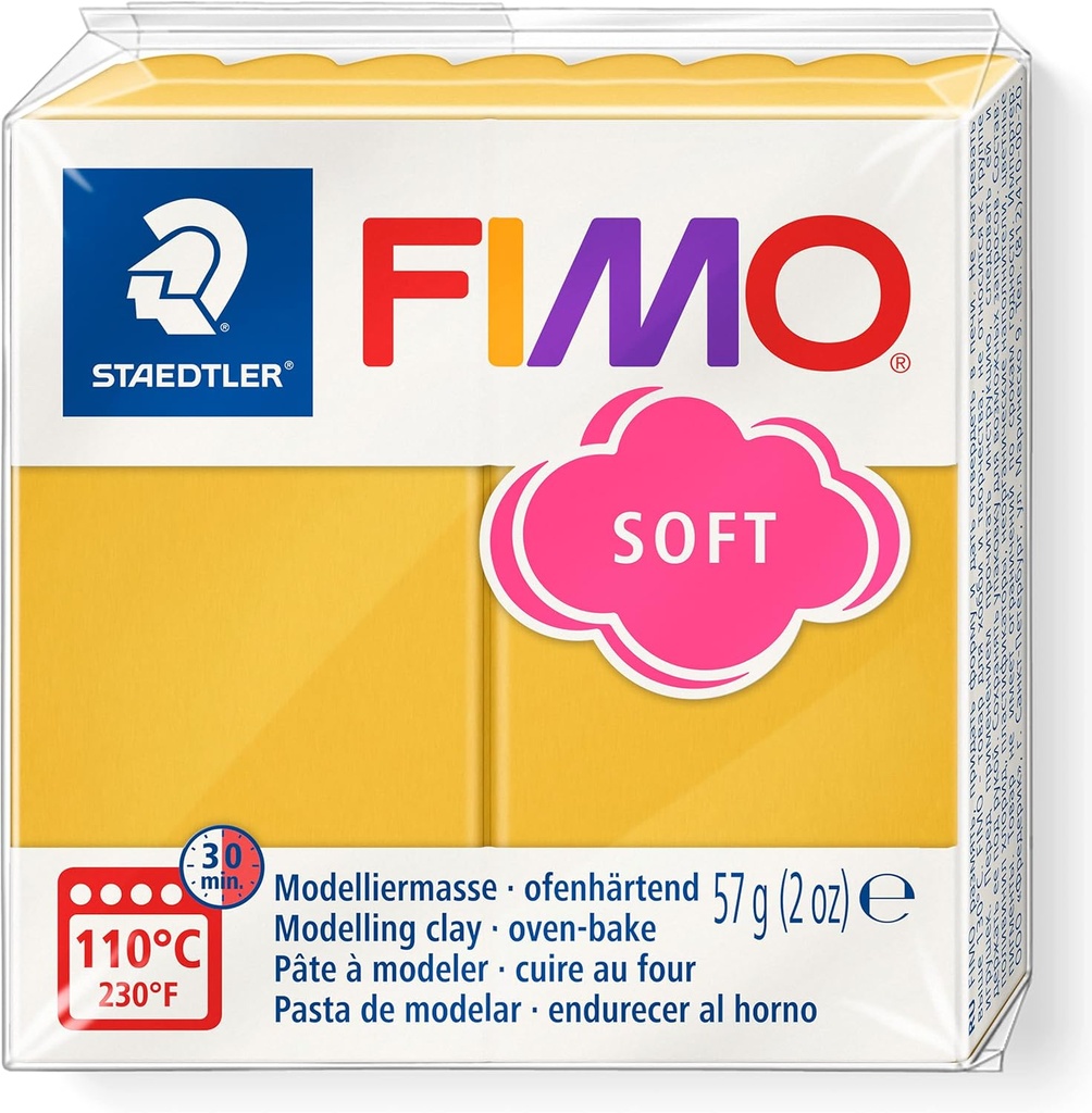 STAEDTLER MODELLING CLAY FIMO SOFT 57G MANGO CARAMEL 8020-T10