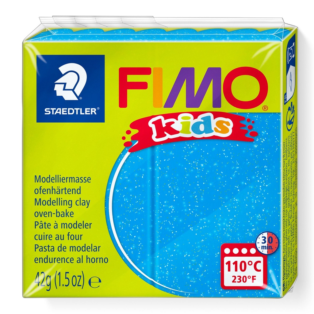 STAEDTLER MODELLING CLAY FIMO KIDS 42G BLUE GLITTER 8030-312