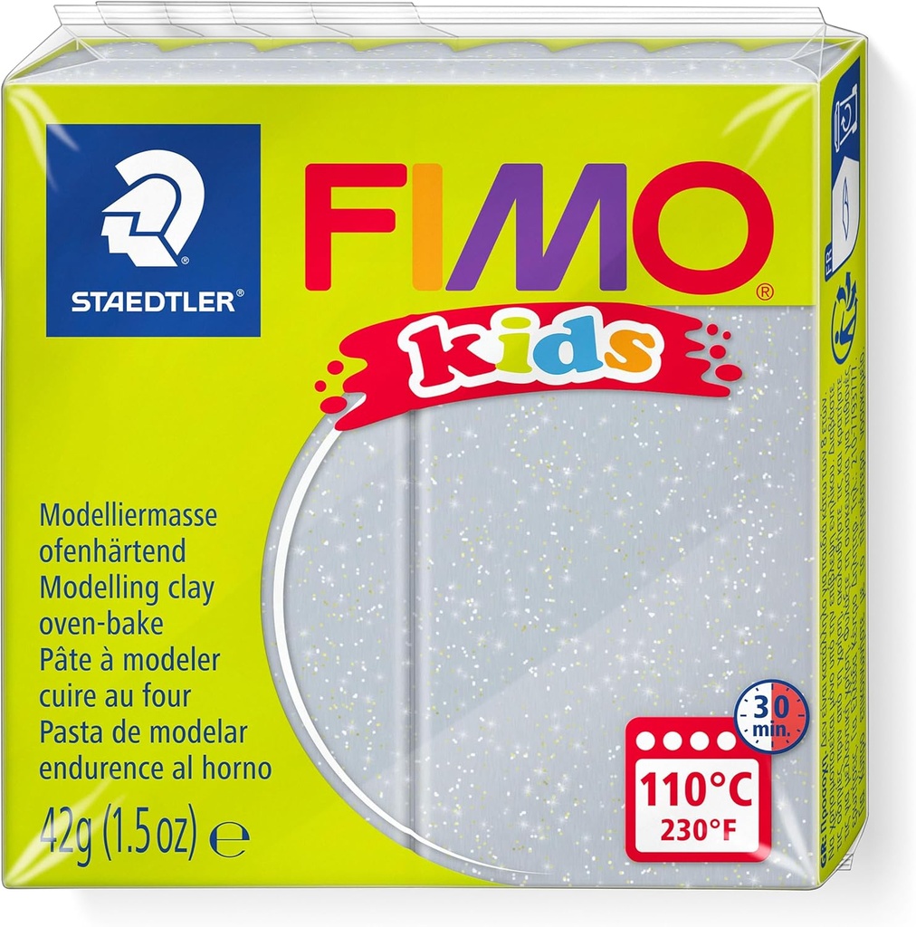 STAEDTLER MOD. CLAY FIMO KIDS GLITTER SILVER