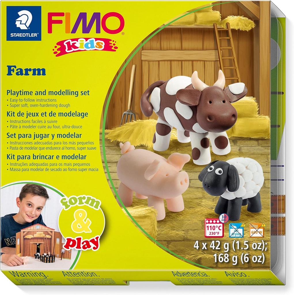 STAEDTLER SET MOD. CLAY FIMO KIDS F&P FARM