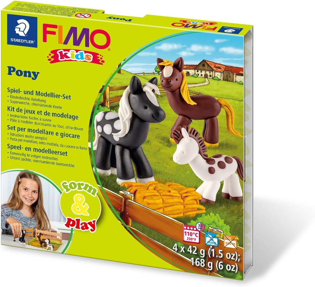 STAEDTLER SET MOD. CLAY FIMO KIDS F&P PONY