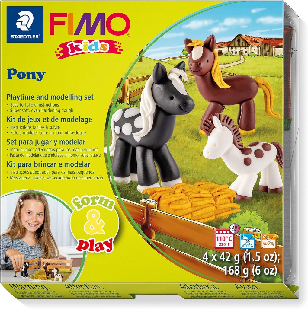 STAEDTLER SET MOD. CLAY FIMO KIDS F&P PONY