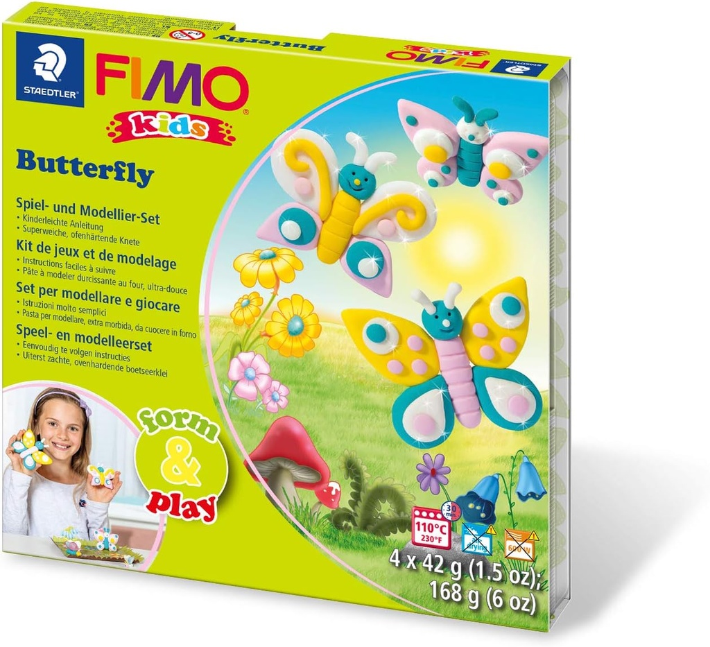 STAEDTLER SET MOD. CLAY FIMO KIDS F&P BUTTERF