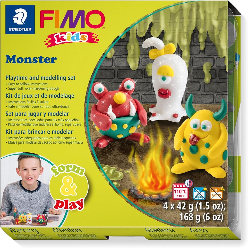 STAEDTLER SET MOD. CLAY FIMO KIDS F&P MONSTER