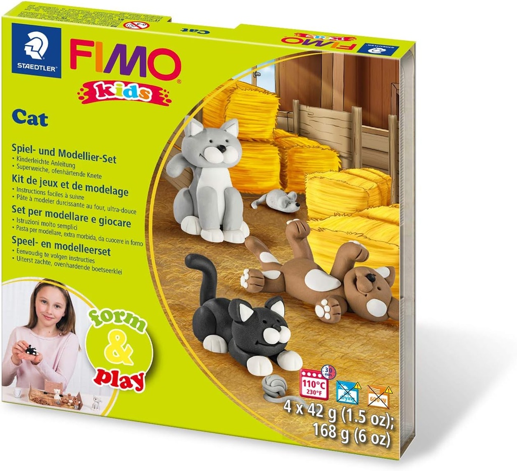 STAEDTLER SET MOD. CLAY FIMO KIDS F&P CAT