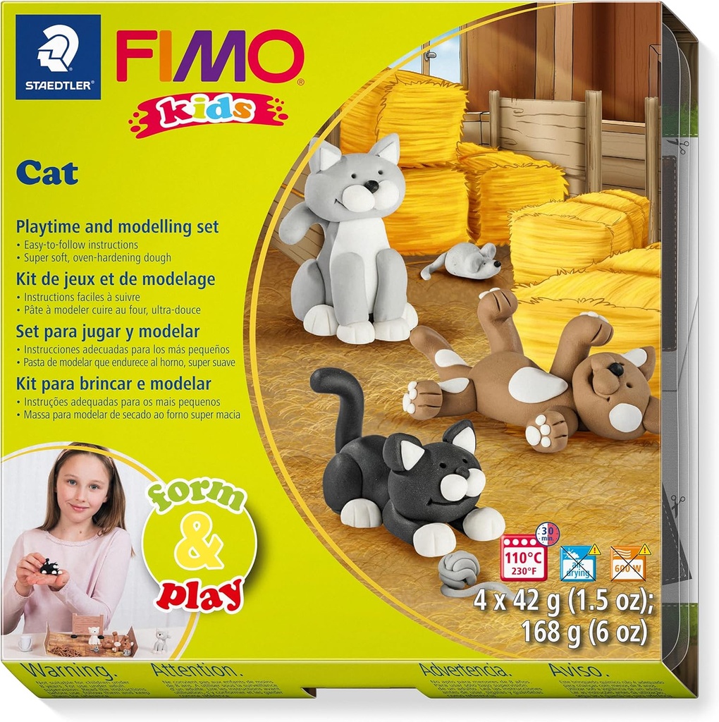 STAEDTLER SET MOD. CLAY FIMO KIDS F&P CAT