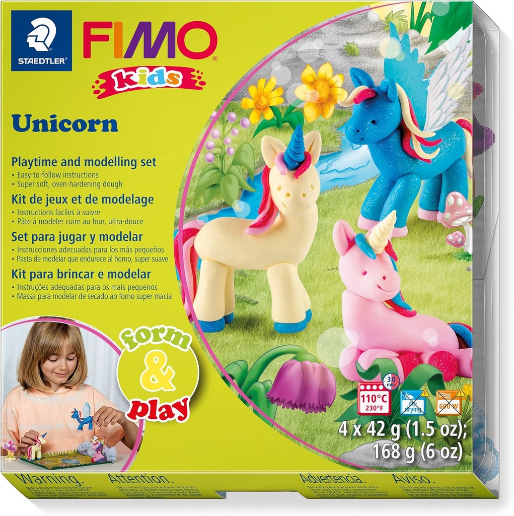 STAEDTLER SET MOD. CLAY FIMO KIDS F&P UNICORN