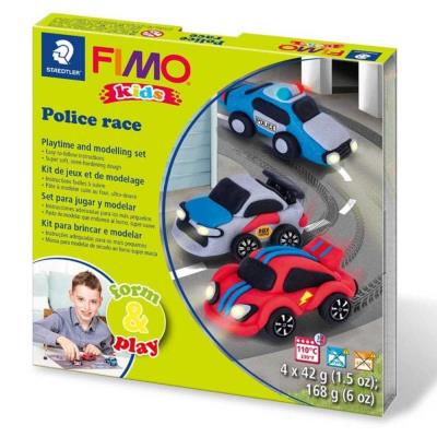 STAEDTLER SET MODELLING CLAY FIMO KIDS FORM PLAY POLICE RACE 8034 29 LZ