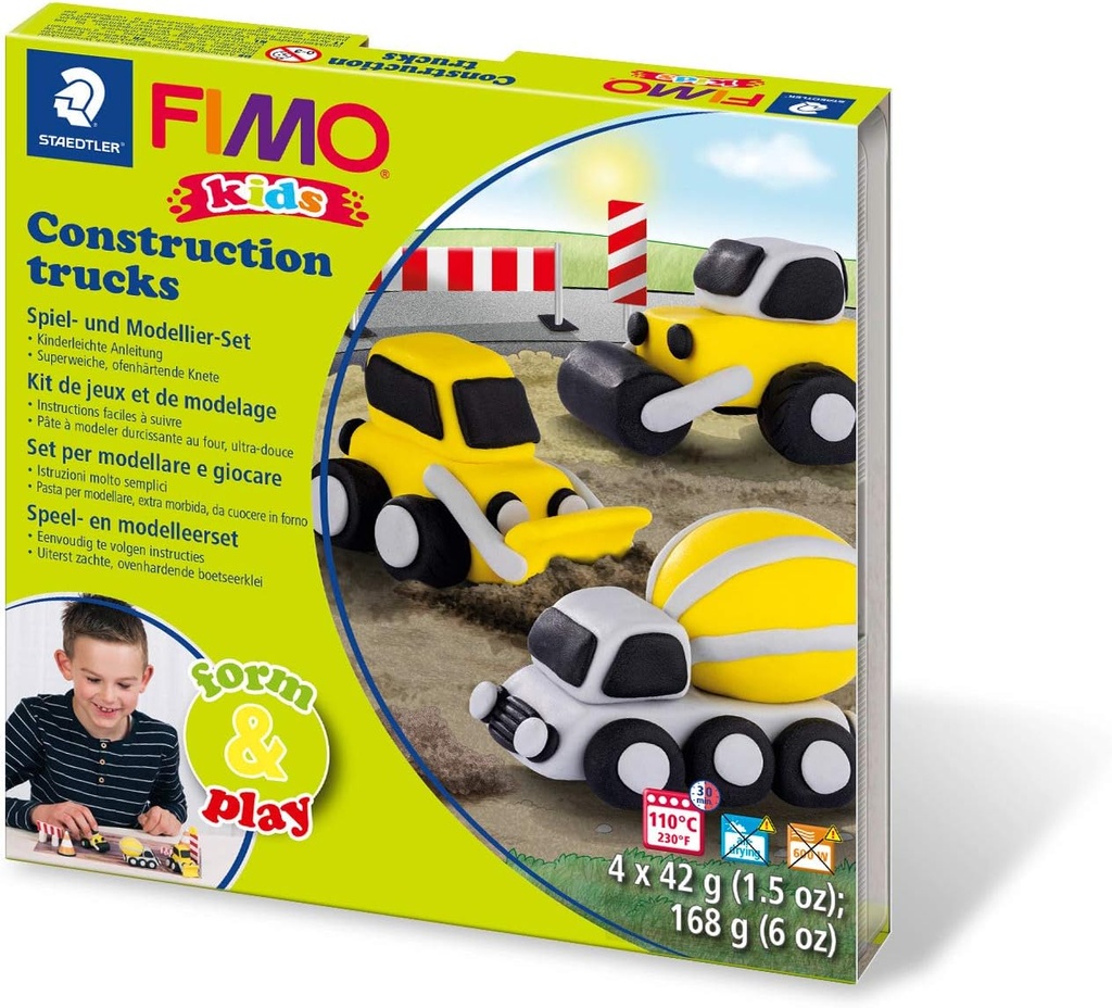 STAEDTLER SET MOD. CLAY FIMO KIDS F&P CONSTRU