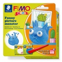 STAEDTLER SET MODELLING CLAY FIMO KIDS FUNNY PICTURE MONSTER 8035 24