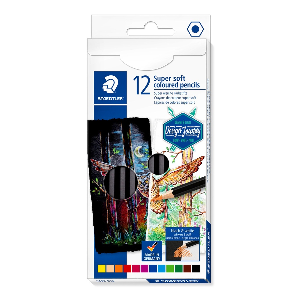 STAEDTLER SUPER SOFT COLOURED PENCILS 12PCS SET 149C C12