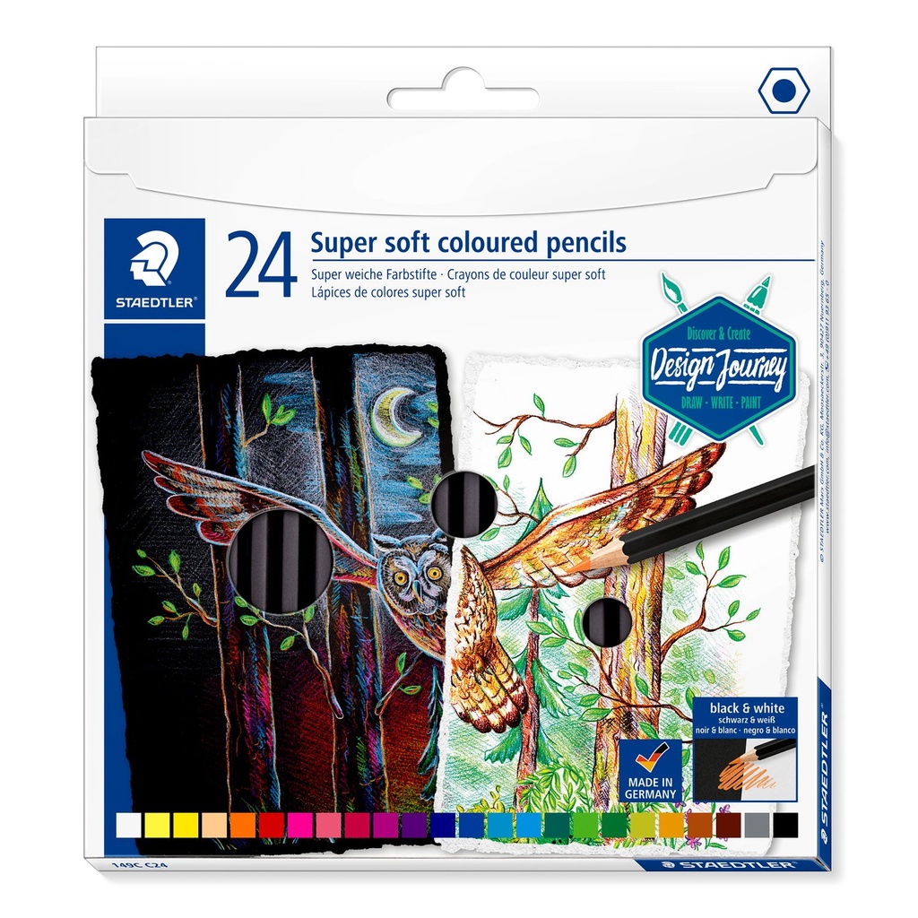 STAEDTLER COLOURED PENCIL SOFT 24 PCS  SET 149C C24