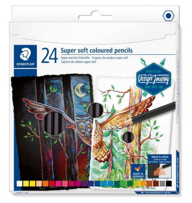 STAEDTLER COLOURED PENCIL SOFT24PCS 100% PEFC