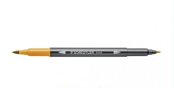 STAEDTLER DOUBLE-ENDED WATERCOLOUR GOLDEN OCHRE