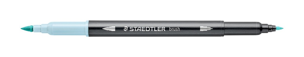 STAEDTLER DOUBLE-ENDED WATERCOLOUR BRUSH PEN - PASTEL BLUE