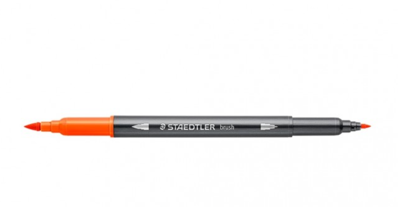 STAEDTLER DOUBLE-ENDED WATERCOL. ORANGE