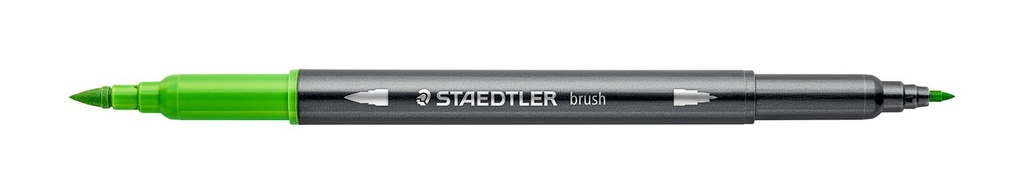STAEDTLER DOUBLE-ENDED WATERCOLOUR BRUSH PEN -WILLOW GREEN