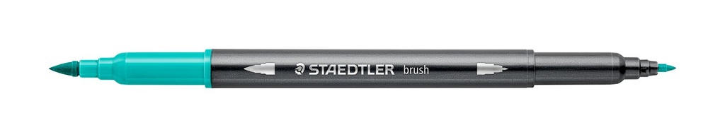 STAEDTLER DOUBLE-ENDED WATERCOLOUR BRUSH PEN - TURQUOISE