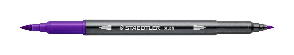 STAEDTLER DOUBLE-ENDED WATERCOLOUR BRUSH PEN - VIOLET