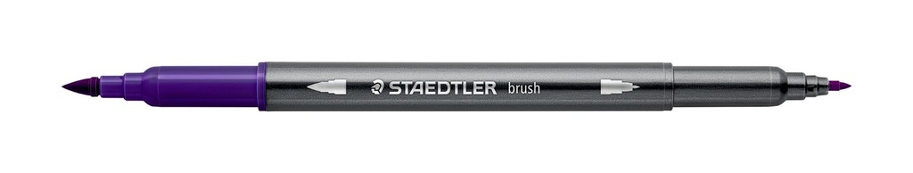 STAEDTLER DOUBLE-ENDED WATERCOLOUR BRUSH PEN -BLUE VIOLET