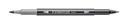 STAEDTLER DOUBLE-ENDED WATERCOLOUR BRUSH PEN -LIGHT GREY