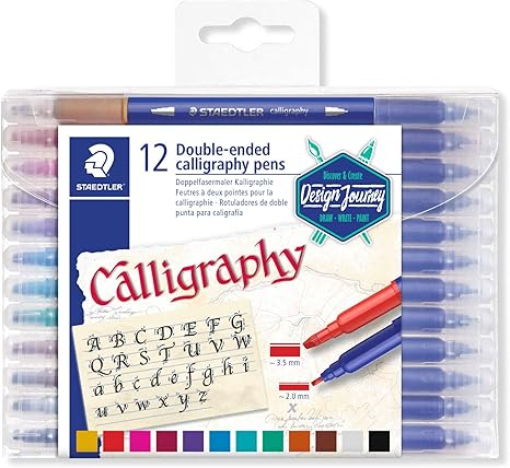 STAEDTLER DOUBLE-ENDED CALLIGRAPHY PENS 12PCS