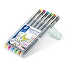 STAEDTLER FINELINER PIGMENT LINUS 0.3MM 6 COLOUR 30803S2SB6