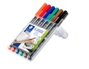 STAEDTLER LUMOCOLOUR UNIVERSAL PERMANENT SUPERFINE PENS 6PC SET 313 WP6