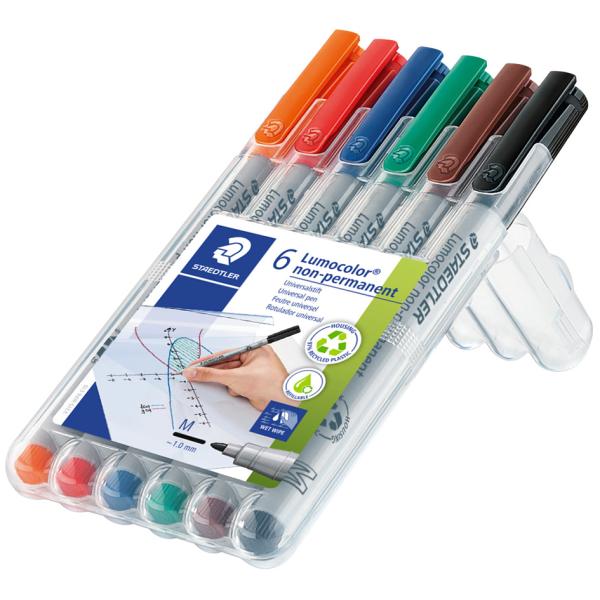 STAEDTLER UNIVERSAL PEN LUMOCOLOR NON-P.M 6PC