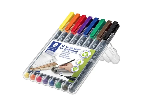 STAEDTLER UNIVERSAL PEN LUMOCOLOR PERM.M 8PCS