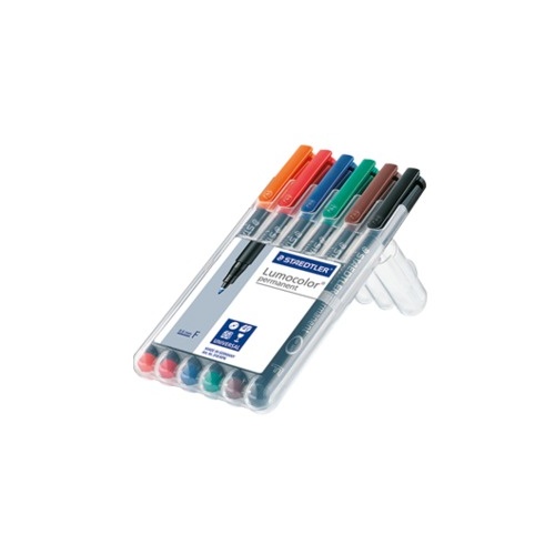 STAEDTLER UNIVERSAL PEN LUMOCOLOR PERM.F 6PCS