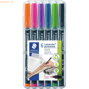 STAEDTLER UNIVERSAL PEN LUMOCOLOR PERM.F 8PCS