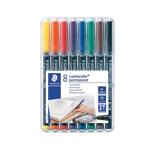 STAEDTLER UNIVERSAL PEN LUMOCOLOR PERM F 8PCS