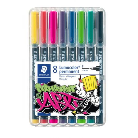 STAEDTLER UNIVERSAL PEN LUMOCOLOR PERM F 8PCS