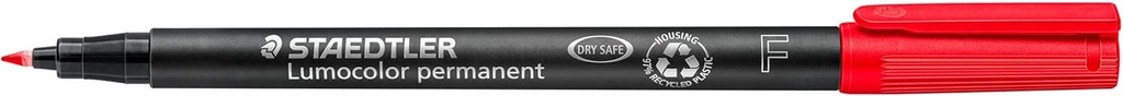 STAEDTLER LUMOCOLOR UNINVERSAL PERMANENT FINE PEN RED 318-2
