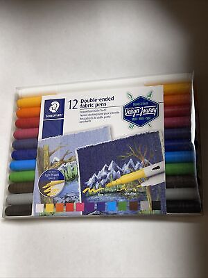 STAEDTLER DOUBLE-ENDED FABRIC PENS 12 PCS