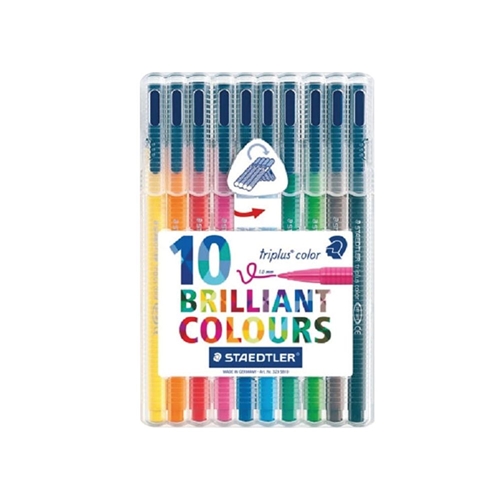 STAEDTLER FIBRE TIP PEN TRIPLUS COLOUR 10PCS BOX