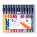 STAEDTLER TRIPLUS FIBRE TIP COLOUR PENS SET 40 PCS 323 SB40