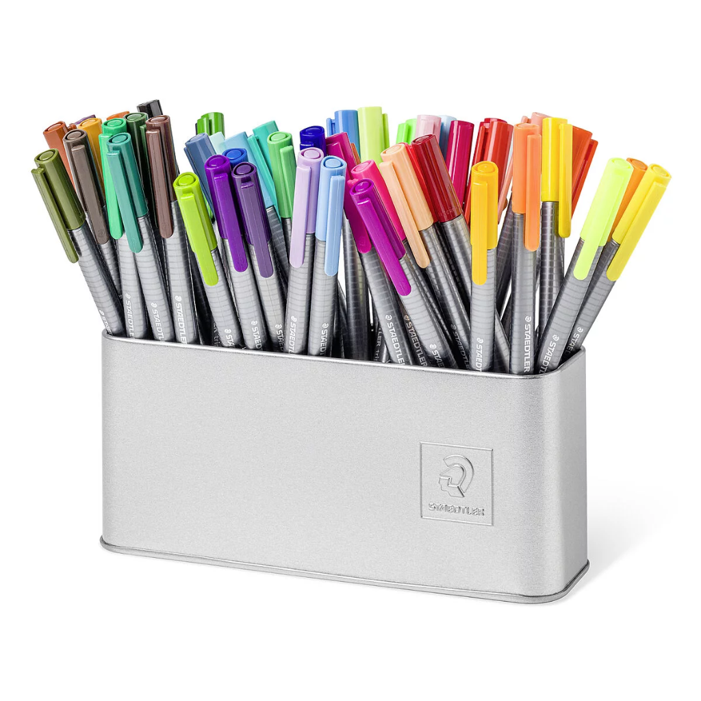 STAEDTLER TRIPLUS FINELINER PENS - 50PCS METAL CUP  334 MC50