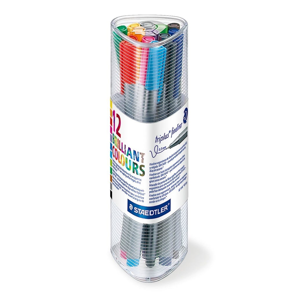 STAEDTLER TRIPLUS FINELINER 12PCS TUB 334 PR12