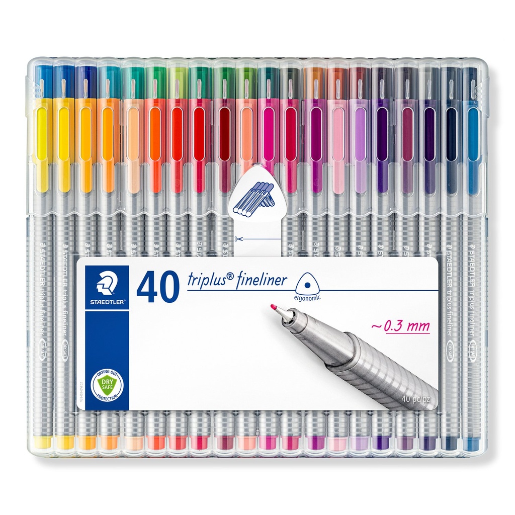 STAEDTLER TRIPLUS FINELINER 40PCS BOX 334 SB40