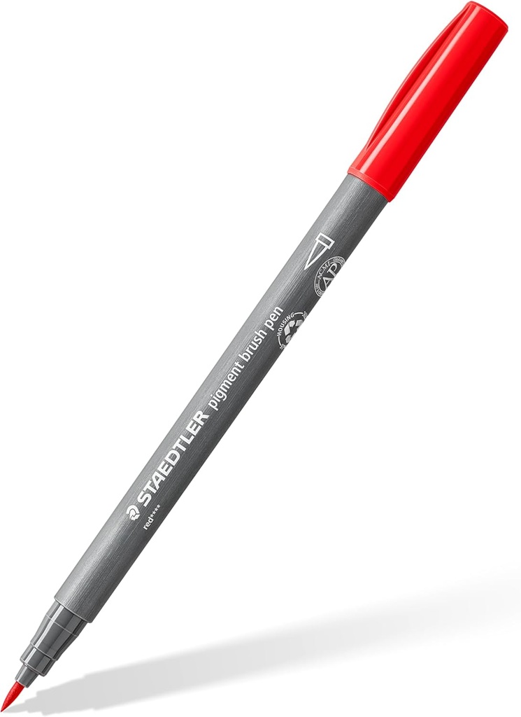 STAEDTLER PIGMENT BRUSH PEN RED 371-2