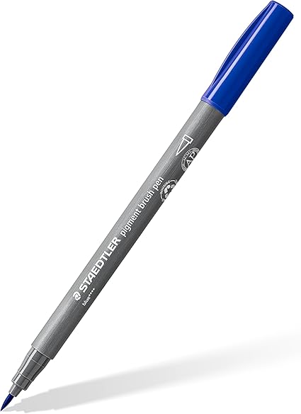 STAEDTLER PIGMENT BRUSH PEN BLUE 371-3