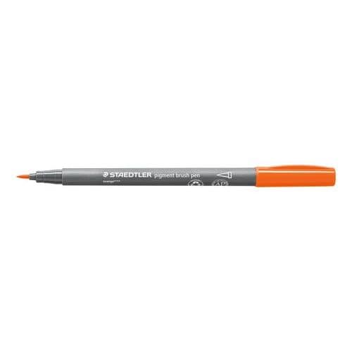 STAEDTLER PIGMENT BRUSH PEN ORANGE 371-4