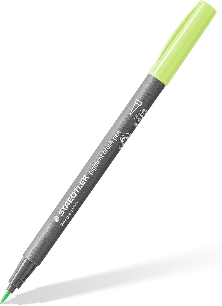 STAEDTLER PIGMENT BRUSH PEN LIME GREEN 371-530